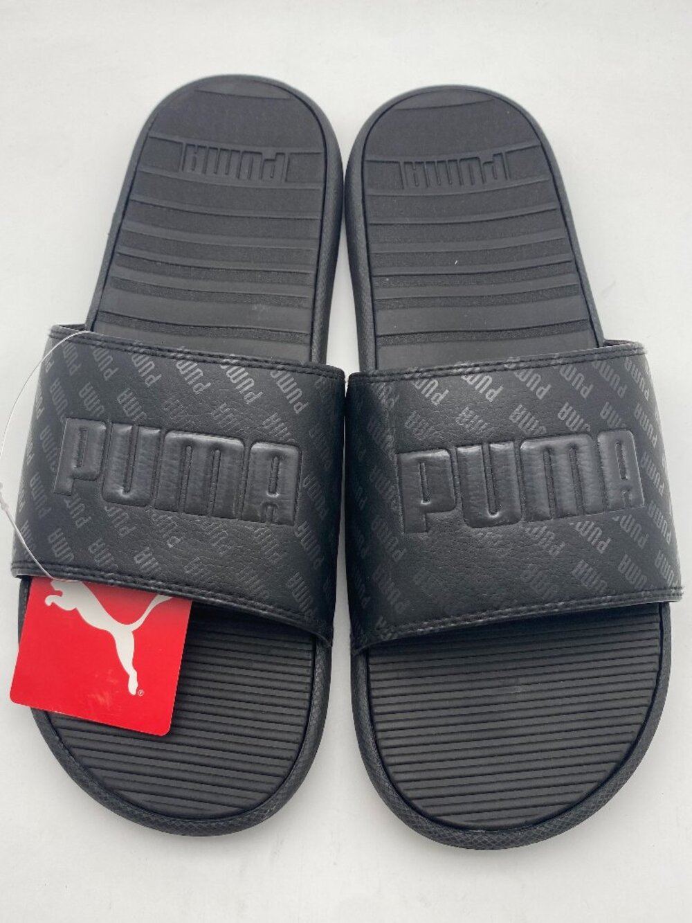 PUMA COOL CAT BOLD GRAPHIC SLIDES BLACK #371055 01 US MEN'S SIZE 12